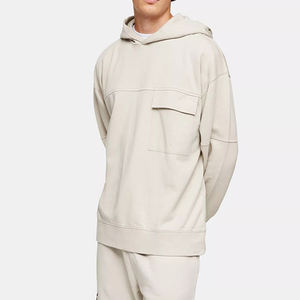 Ensemble de survêtements unisexes en molleton épais 100 % coton, coupe oversize, couleur unie, pour l'hiver - Product Image 2