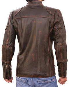 Chaqueta de Cuero de Oveja Genuino de Primera Calidad Personalizada para Hombre, Cuello Alto, Transpirable, Impermeable, Resistente al Viento, Estilo Urbano para Invierno - Product Image 5