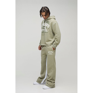 Conjunto Deportivo Informal Unisex de Invierno de Alta Calidad, Sudadera con Capucha y Pantalones Deportivos Transpirables, Estampados, Tallas Grandes, 100% Algodón - Product Image 1