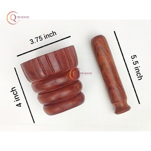 Mortero y Maja de madera de diseño estándar, tamaño y forma personalizados, Maja de mortero Para Boda y utensilios de cocina para el hogar, herramientas - Product Image 4