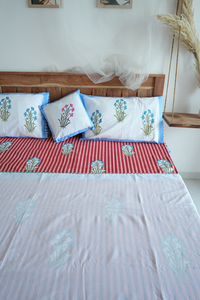 Juego de Cubrecamas de Sarga de Algodón Estampado, 40 Hilos, 400TC, Premium, Suave, Ecológico, Impermeable, Antipilling, para Uso Doméstico - Product Image 3