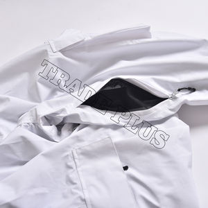 Tissu extérieur coupe-vent imperméable en polyester doublé polaire isolé pour l'hiver pour hommes, chaud et léger, grande taille, avec fermeture éclair - Product Image 5