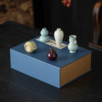 Aimants de réfrigérateur miniatures en céramique 3D de luxe, faits à la main, gaufrés, créatifs, style chinois, autocollants décoratifs, Cinq Fours Célèbres, cadeaux