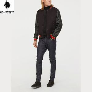 Veste universitaire en laine décontractée pour hommes, col montant, lettre à capuche de haute qualité, coupe-vent, légère, confortable, prix raisonnable - Product Image 2