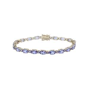 Pulsera de tenis de tanzanita ovalada y redonda - Product Image 3