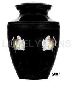 Urne funéraire en métal noir pour homme adulte, 200 pouces cubes, conteneur commémoratif pour moto, pour les restes humains, fournitures funéraires - Product Image 1