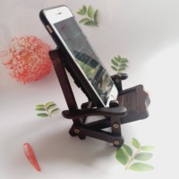 Ahşap klasik cep telefon tutucu konteyner özelleştirilmiş telefon standı sevimli sandalye şekli telefon tutucu organizatör sıcak satış