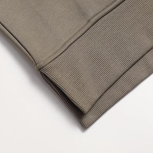 Sweat à capuche kaki pour hommes de haute qualité sweat à manches longues pull veste décontracté sport Streetwear chemise avec bouton pression - Product Image 5