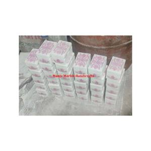 New Hand Curved Super Stylish Marble Inlay <b>Box</b> With Natural Shine Sea Shell Floral Artisan Design For Jewelry Packing Craft Item - Product Image 3