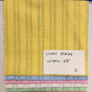 Exportation de qualité lin coton rayure tissu 58 poly coton pour la fabrication de chemises dans la gamme de prix budgété - Product Image 1