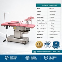 Lit d'accouchement électrique certifié CE, table d'opération gynécologique en acier inoxydable pour hôpital