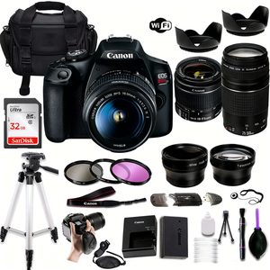 Appareil photo reflex numérique Rebel T7 avec objectifs 18-55 mm et 75-300 mm grand angle et téléobjectif - Product Image 2