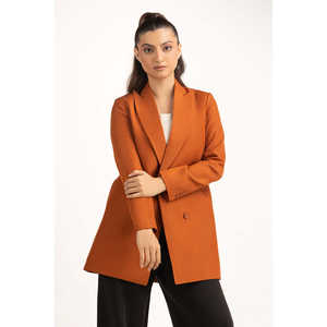 Blazer de Negocios WM-JKT-WS25-252, Corte Regular, Cierre de un Botón, Decoración con Bordado de Cristales, Terciopelo de Lana, Estampado Liso Largo - Product Image 5