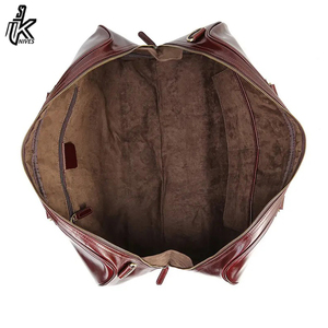 กระเป๋าหนังแท้แฟชั่นใหม่ กระเป๋าสะพายข้างสำหรับเดินทางสุดสัปดาห์ กระเป๋าเดินทางหนังวัวแท้สำหรับผู้ชาย - Product Image 3