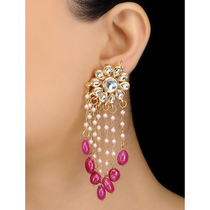 Pendientes de aro chapados en oro y plata de ley hechos a mano, joyería de moda sencilla elegante con piedra natural para regalos de aniversarios de mujer - Product Image 3