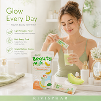 Poudre de boisson au collagène au melon miel naturel OEM en sachets – Complément nutritionnel beauté pour adultes, soulagement du stress, soutien immunitaire