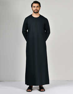 OEM Wholesale Customized Men's Thobes Cotton <b>Islamic</b> <b>Clothing</b> Long Saudi Arabian Design Plus Size for Muslim Men - Product Image 3