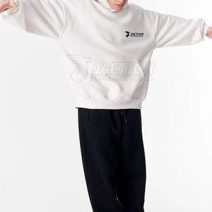 Basiques dernier style couleur unie hommes sweats à capuche surdimensionnés 100% coton vente en gros pas cher hommes sweats à capuche surdimensionnés - Product Image 6
