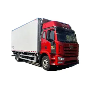 Jie Fang 4*2 18 Ton Gekoelde Vrachtwagen Faw Koelbox Bestelwagen Dieselmotor Middelgrote Bestelwagen