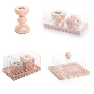 Conjunto de decoración de quemador de Bakhoor, bandejas y cubierta acrílica hecha a mano de Vietnam, gran calidad, variedad de diseños, regalo de Ramadán - Product Image 1