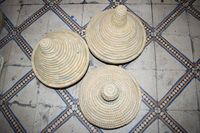 Panier berbère en paille fait main marocain tagine