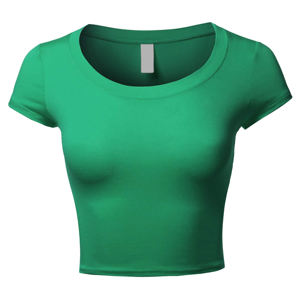 Camiseta corta de algodón para mujer, Camiseta cómoda de manga corta con diseño impreso para ropa de calle y uso diario - Product Image 1