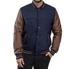 แจ็คเก็ตวาร์ซิตี้ผู้ชายสไตล์โมเดิร์นคุณภาพพรีเมียม ผลิตในปากีสถาน ดีไซน์ปรับแต่งได้ สวมใส่สบายในสภาพอากาศเย็น - Product Image 1