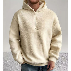 Sudadera con Capucha de Forro Polar Tejido de Primera Calidad con Logotipo Personalizado Bordado, Sudadera con Cierre y Capucha de Sherpa para Hombre - Product Image 2