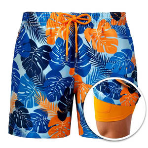Wholesale High Street Men's Mid Waist Swim Trunks <b>Quick</b> <b>Dry</b> 9" Compression Solid Board <b>Shorts</b> Plain Dyed Waterproof Breathable - Product Image 2