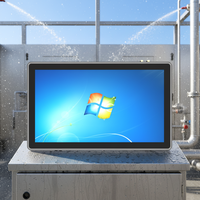Panel PC Industrial de 15 Pulgadas, Totalmente Plano, con Pantalla Táctil, de Acero Inoxidable, Resistente al Agua IP69K, Legible Bajo la Luz Solar con 1500 Nits