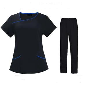 Conjuntos de Uniformes Médicos Personalizados al por Mayor, Chaqueta y Pantalones Deportivos de Spandex para Enfermería con Logotipo - Product Image 3