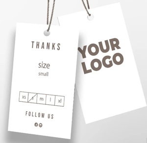 Étiquette de carte de vêtement personnalisée imprimée des deux côtés - Product Image 1