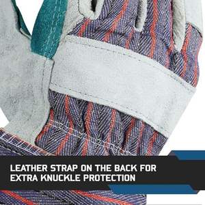 Gants de travail en cuir de vache anti-dérapants de haute qualité Protection thermique et sécurité Gants de protection thermique à usage général - Product Image 4