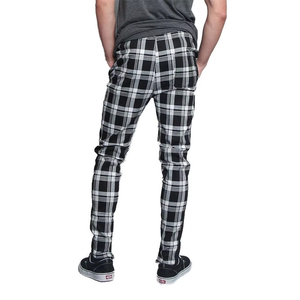 Haute qualité Plaid à carreaux hommes Gym survêtement pantalon Fitness course entraînement Jogging porter des pantalons pour hommes lavé confortable - Product Image 6
