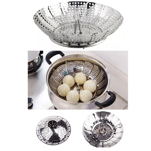 Panier vapeur pliable en acier inoxydable pour légumes, à insérer dans les casseroles - Product Image 2