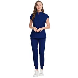 Nouveau unisexe col en V à manches courtes survêtement Offre Spéciale dentiste Salon de beauté hôpital pour animaux de compagnie soins infirmiers gommages uniformes en Spandex - Product Image 6