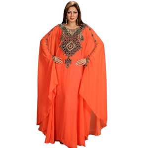 Vestido Abaya Islámico de Talla Grande, Ligero, con Cuentas Hechas a Mano, Estilo Étnico, para Mujer, para Bodas y Eventos Nocturnos, Marca AWAIS HOUSE - Product Image 2