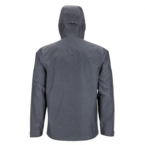 Chaqueta impermeable de senderismo recubierta de alta calidad para hombres, venta al por mayor, cortavientos con logotipo personalizable con capucha, chaqueta de lluvia con cremallera completa - Product Image 2