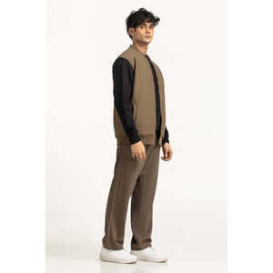 Chaleco de Punto Transpirable para Hombre, Estilo Casual Vintage con Logotipo Decorativo, para Otoño, Hecho de Tela de Poliéster, Lana y Algodón - Product Image 6