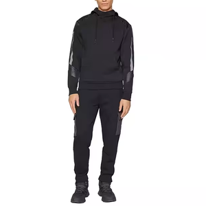 Pakistan fait 100% Polyester hiver solide Logo personnalisé hommes survêtement respirant léger prix de gros pas cher - Product Image 2