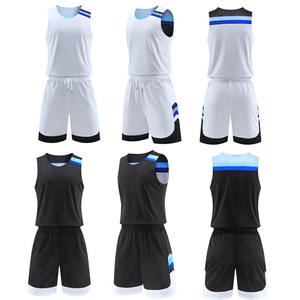 Camiseta de Baloncesto Personalizada de Venta Caliente, Azul y Blanca, Doble Uso, Transpirable, Tallas Grandes, Uniforme para Jugadores de Baloncesto - Product Image 5