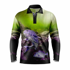 Camiseta de Pesca de Alta Calidad con Protección Solar UPF 50, Personalizable por Sublimación, Talla Grande, Polo de Pesca de Poliéster de Manga Larga - Product Image 6