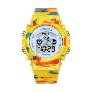 LED <b>Digital</b> Watches for Kids Resin or Plastic Band Material Water Resistant (5ATM) Stop Watch Alarm & <b>Calendar</b> Features - Product Image 5