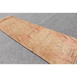 พรมวินเทจลายดอกไม้สีน้ำตาลตุรกี ขนาด 3.6x13 ฟุต ทำจากขนสัตว์ - Product Image 4