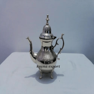 Nouvelle cafetière Dallah artisanale en laiton de haute qualité, design gravé or, pour la maison, les hôtels et les restaurants. - Product Image 5