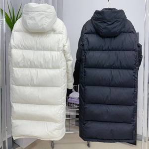 Chaqueta Trench Impermeable con Capucha y Bordado, Edición Americana 700 Peng, para Hombre y Mujer, Blanca, 90% Plumón de Pato, Combinable con Todo - Product Image 3