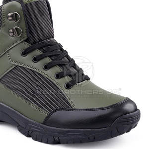 Botas de senderismo impermeables de tobillo alto para hombre, Botas de senderismo impermeables antideslizantes de cuero cómodas para exteriores - Product Image 5
