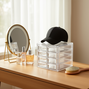 Organisateur de rangement pour accessoires de casquettes en acrylique à 6 tiroirs - Product Image 3