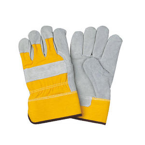 Guantes DE SEGURIDAD DE CUERO dividido de cuero de vaca de calidad superior Canadian Rigger Guantes de protección de manos de construcción resistentes al calor - Product Image 4