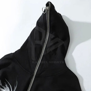 Sudaderas con cremallera completa personalizadas de estilo callejero en blanco liso a granel sudaderas con cremallera completa de invierno logotipo personalizado de alta calidad de punto para hombres - Product Image 6